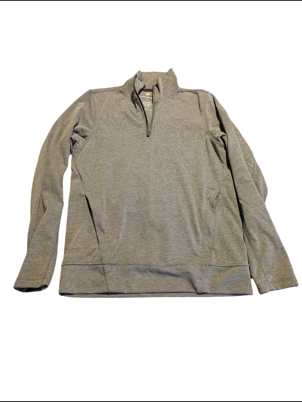 Mack Weldon Heather Gray Quarter-Zip Pullover, S